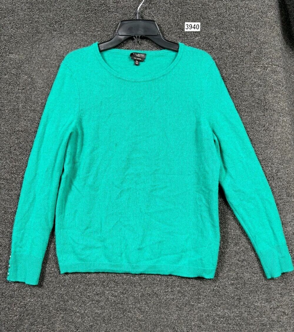 Torrid Petite Audrey 100% Cashmere Sweater Womens Size MP Teal Pullover